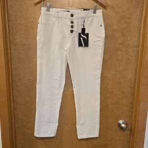 Simply Vera Vera Wang White Denim Capri Pants NWT
